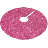 Glamor Hot Pink Glitter Kerstboom Rok (Gekanteld)