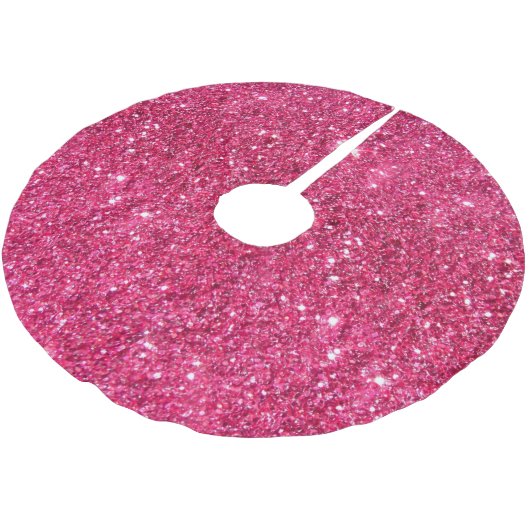 Glamor Hot Pink Glitter Kerstboom Rok (Gekanteld)