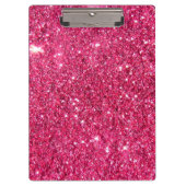 Glamor Hot Pink Glitter Klembord (Voorkant)