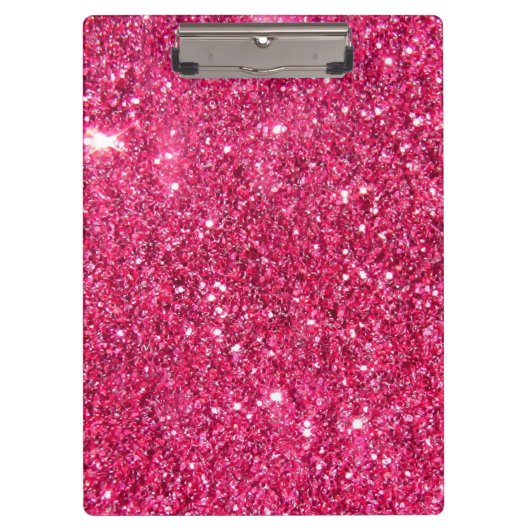 Glamor Hot Pink Glitter Klembord (Voorkant)