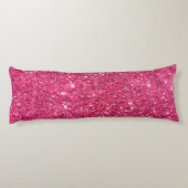 Glamor Hot Pink Glitter Lichaamskussen (Achterkant)