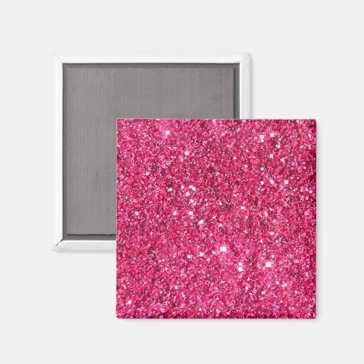 Glamor Hot Pink Glitter Magneet (Voorkant / Achterkant)