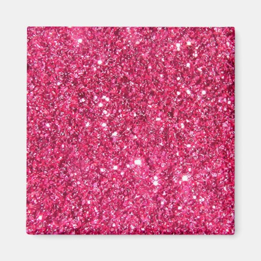 Glamor Hot Pink Glitter Magneet (Voorkant)