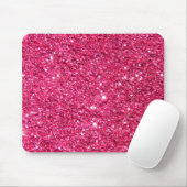 Glamor Hot Pink Glitter Muismat (Met muis)