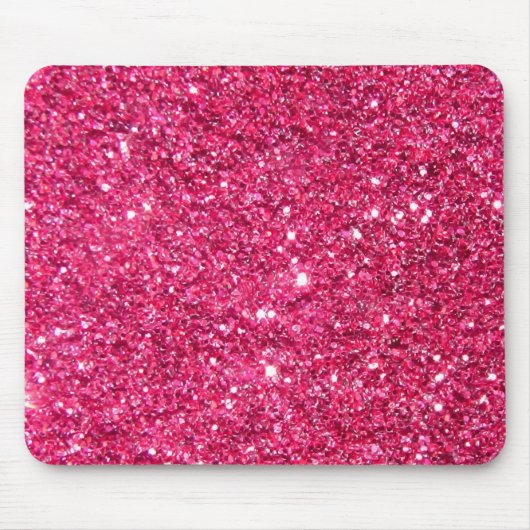 Glamor Hot Pink Glitter Muismat (Voorkant)