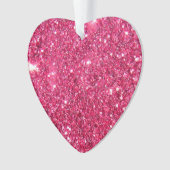 Glamor Hot Pink Glitter Ornament (voorkant)