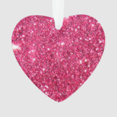Glamor Hot Pink Glitter Ornament (voorkant)