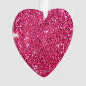 Glamor Hot Pink Glitter Ornament (voorkant)