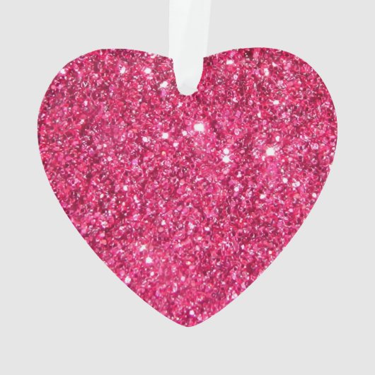 Glamor Hot Pink Glitter Ornament (achterkant)