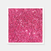 Glamor Hot Pink Glitter Servetten (Voorkant)