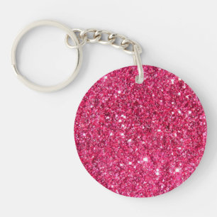Glamor Hot Pink Glitter Sleutelhanger