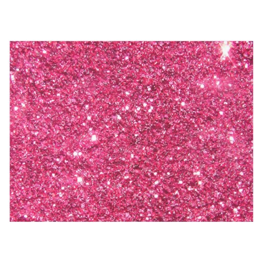Glamor Hot Pink Glitter Tafelkleed (Voorkant (Horizontaal))