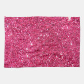 Glamor Hot Pink Glitter Theedoek (Horizontaal)
