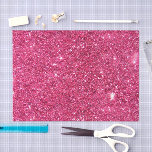 Glamor Hot Pink Glitter Tissuepapier (Craft)