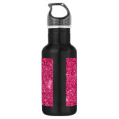 Glamor Hot Pink Glitter Waterfles (Achterkant)