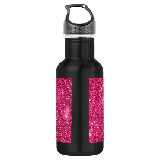 Glamor Hot Pink Glitter Waterfles (Achterkant)
