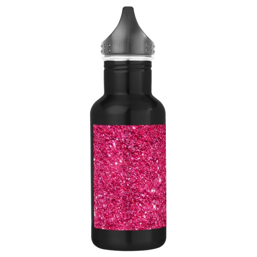 Glamor Hot Pink Glitter Waterfles (Links)
