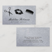 Glamor Kiss Comb Shears Glitter Visitekaartje (Voorkant / Achterkant)