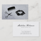 Glamor Kiss Comb Shears Glitter Visitekaartje (Voorkant / Achterkant)