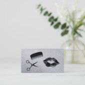 Glamor Kiss Comb Shears Glitter Visitekaartje (Staand voorkant)