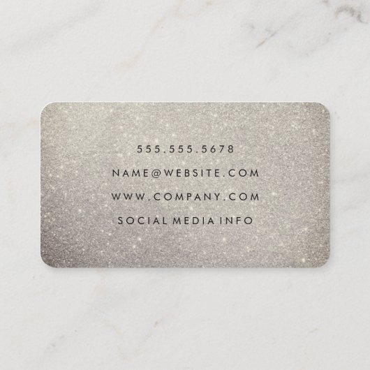 Glamor Kit met Elegant Glitter Visitekaartje (Achterkant)