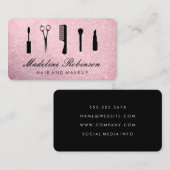 Glamor Kit Tools met Elegant Ruby Glitter Visitekaartje (Voorkant / Achterkant)