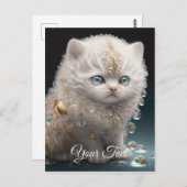 Glamor Kitten. Briefkaart (Voorkant / Achterkant)