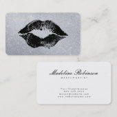 Glamor Lipstick Kiss Glitter Visitekaartje (Voorkant / Achterkant)