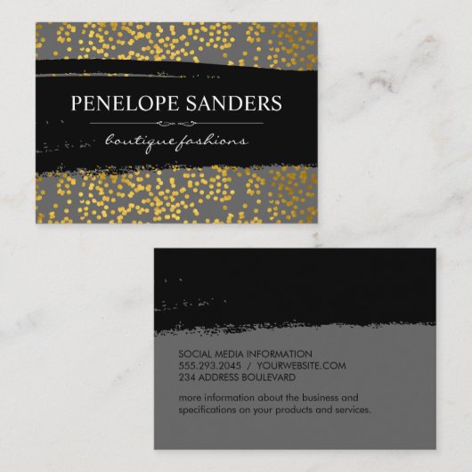 Glamor Luxe Expressive Visitekaartje (Voorkant / Achterkant)