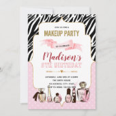 Glamor maakt een uitnodiging voor een verjaardagsf (Voorkant)