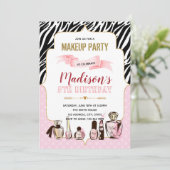 Glamor maakt een uitnodiging voor een verjaardagsf (Staand voorkant)