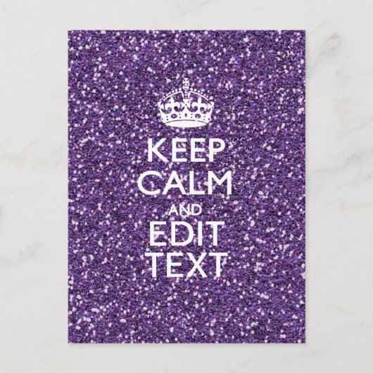 Glamor Paars houden kalm op maat Briefkaart (Voorkant)