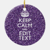 Glamor Paars houden kalm op maat Keramisch Ornament (Achterkant)