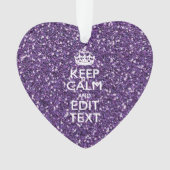 Glamor Paars houden kalm op maat Ornament (voorkant)