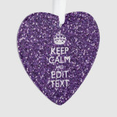 Glamor Paars houden kalm op maat Ornament (voorkant)