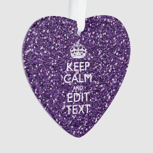 Glamor Paars houden kalm op maat Ornament (voorkant)