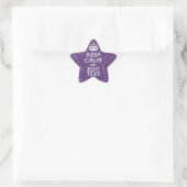 Glamor Paars houden kalm op maat Ster Sticker (Tas)
