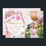 Glamor Party Glitz Glam Spa Girl Makeup Birthday Kaart<br><div class="desc">Een leuke uitnodiging voor je kleine verjaardag!</div>