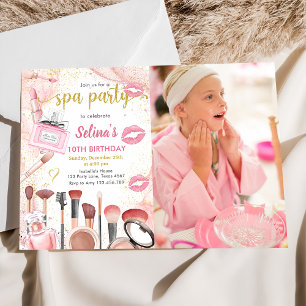 Glamor Party Glitz Glam Spa Girl Makeup Birthday Kaart