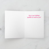 Glamor Party Goose "For Sister" Birthday Kaart (Binnen)