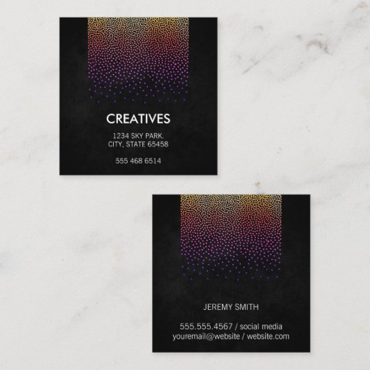 Glamor Pattern Vierkante Visitekaartje (Voorkant / Achterkant)