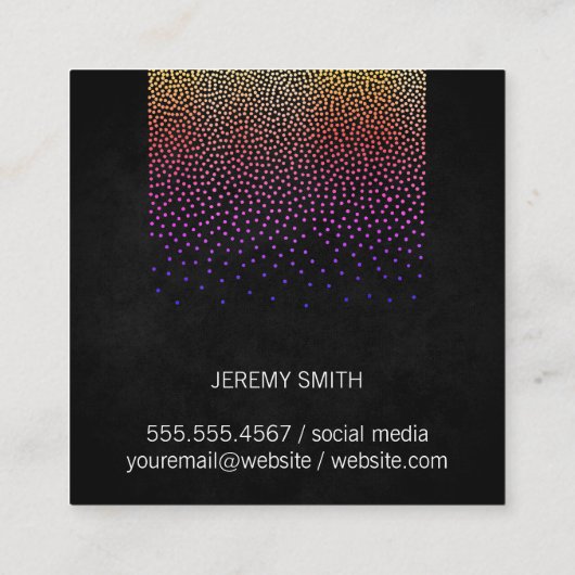 Glamor Pattern Vierkante Visitekaartje (Achterkant)