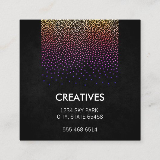 Glamor Pattern Vierkante Visitekaartje (Voorkant)