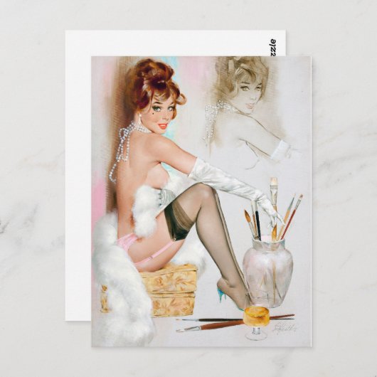 Glamor Pinup Briefkaart (Voorkant / Achterkant)