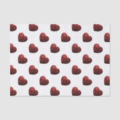 Glamor Red Glitter sparkles Hartpatroon Tissuepapier (Voorkant)