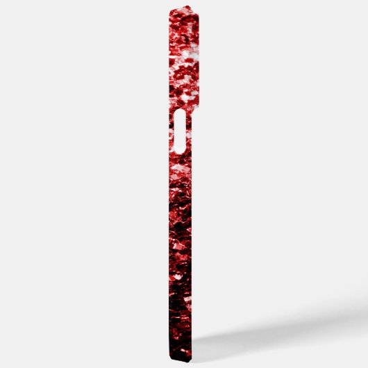 Glamor Red Glitter sparkles Personaliseert Case-Mate iPhone Case (Achterkant / Rechts)