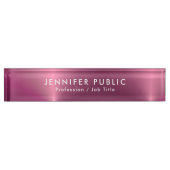 Glamor Roos Gold Name Text Sjabloon Elegant Naambordje (Voorkant)