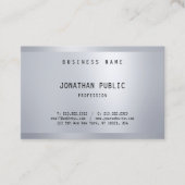 Glamor Silver Elegant Minimalist Moderne Sjabloon Visitekaartje (Voorkant)