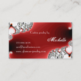 Glamor Sparkle Red Jewelry/Jewelry Designer Visitekaartje