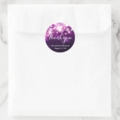 Glamor Trendy Paarse Glitter Sparkles - Dank u Ronde Sticker (Tas)